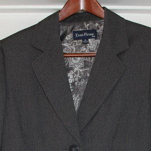 Evan-Picone Black/Grey Stripe Pants Suit Size 12